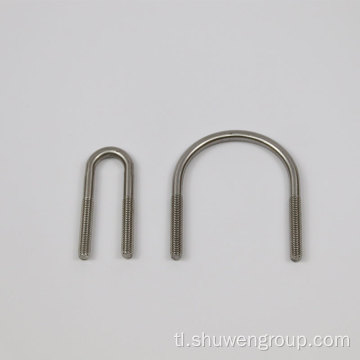 Magaspang na zinc-plated steel square bend u bolt